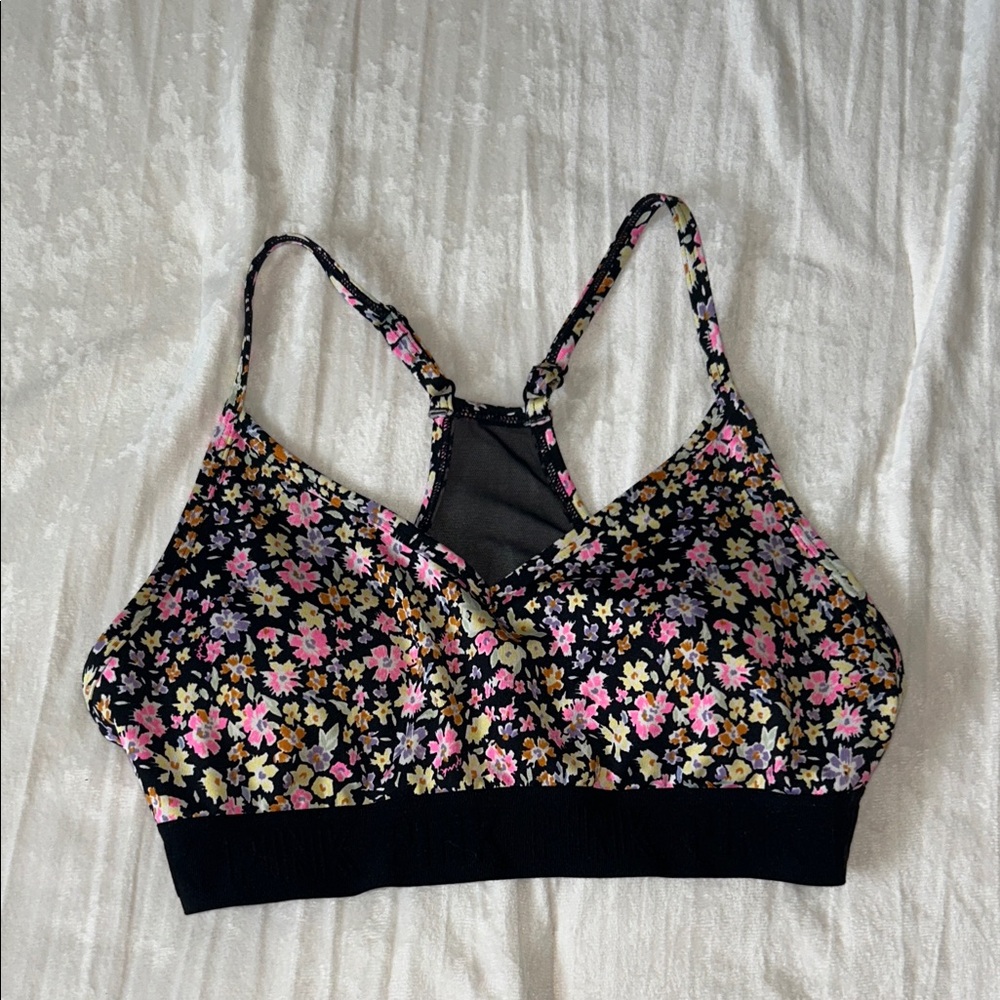 PINK Victoria’s Secret Floral Print Women's sports bra  size M